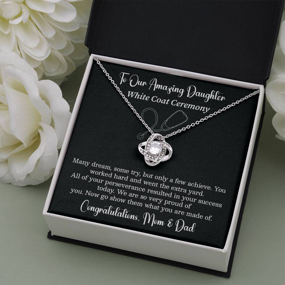 To Our Amazing Daughter On Your White Coat Ceremony Best Wishes Necklace You Are Amazing Necklace Personal Growth Jewelry Motivational Jewelry For New Beginnings Emotional Connection Necklace Meaningful Gift From Parents Congratulations Necklace