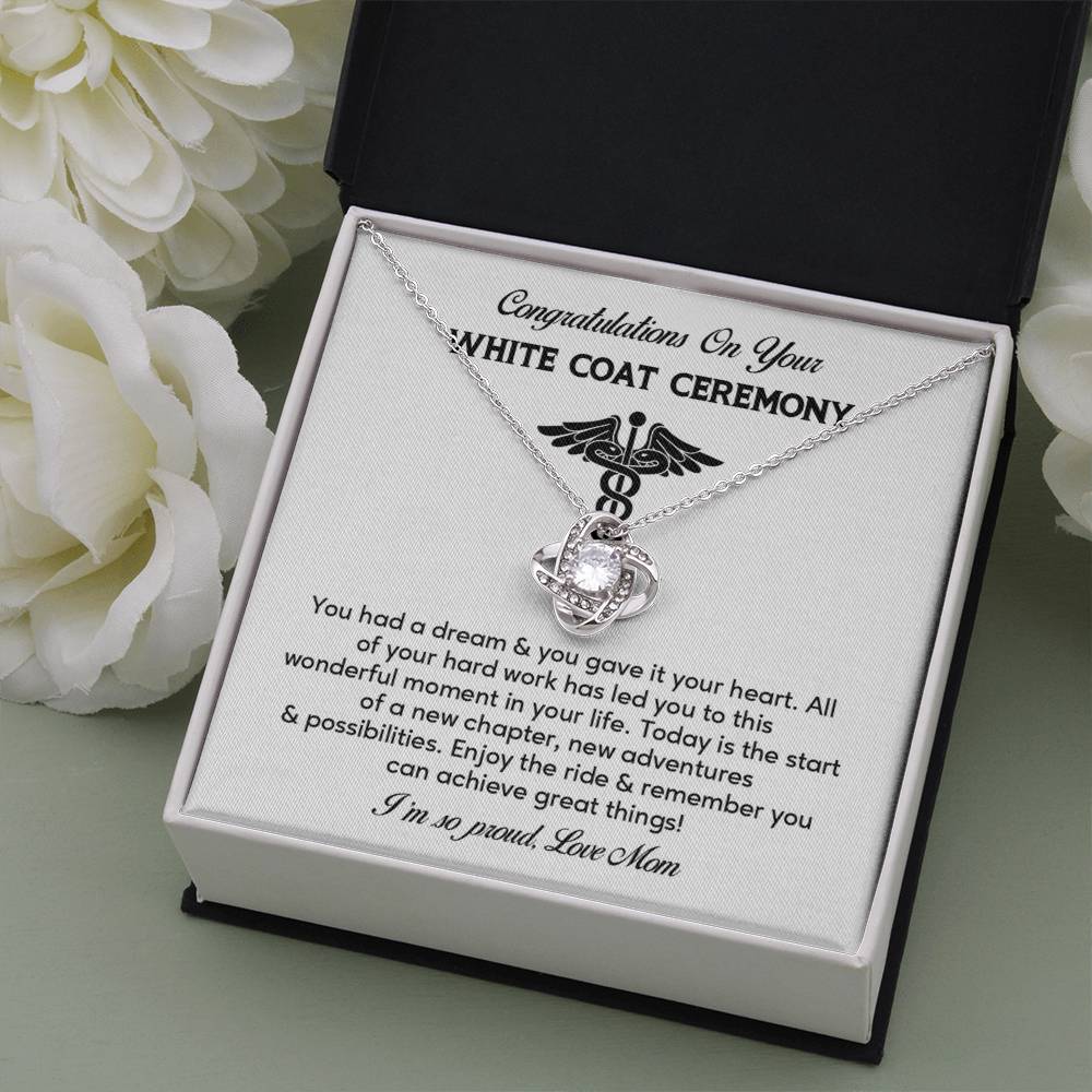 Congratulations On Your White Coat Ceremony Necklace White Coat Ceremony Necklace Gift Congratulations White Coat Ceremony Jewelry White Coat Graduation Necklace Gift New Adventures Necklace Gift  Proud Of You Mom Gift Necklace