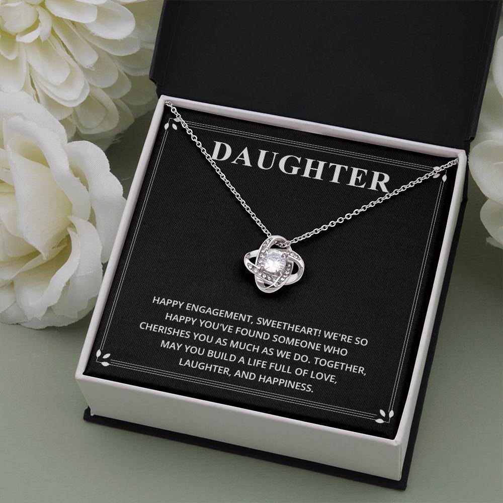 Daughter Happy Engagement Necklace Daughter Engagement Necklace Happy Engagement Gift For Daughter Sentimental Gift For Daughter’s Engagement Jewelry Gift For Daughter’s Engagement Daughter Love And Joy Gift Meaningful Engagement Gift For Daughter