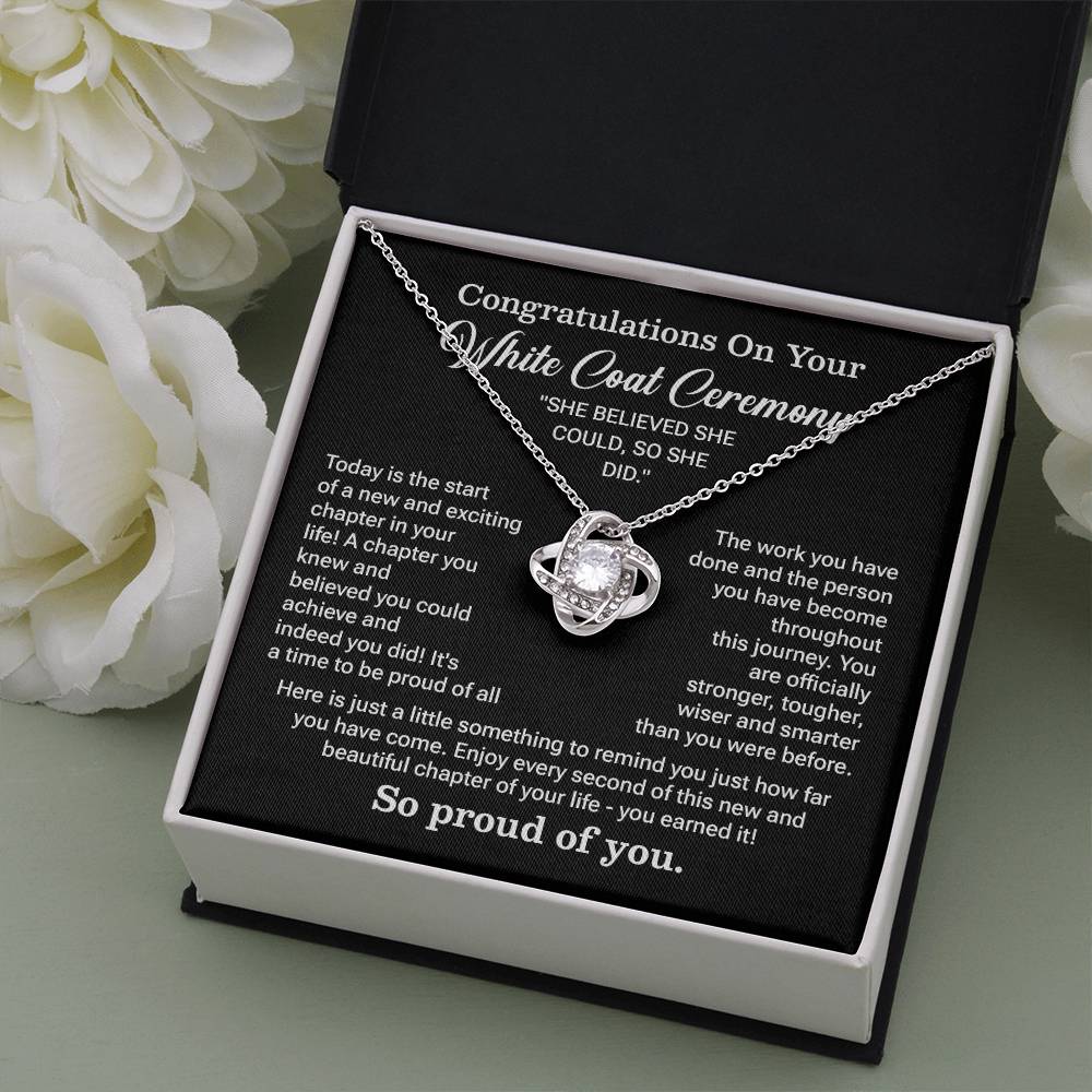 Congratulations On Your New White Coat Ceremony Congratulations Necklace White Coat Ceremony Inspirational Jewelry Gift New Chapter Necklace Meaningful Gift For Graduates Emotional Connection Necklace Motivational Jewelry