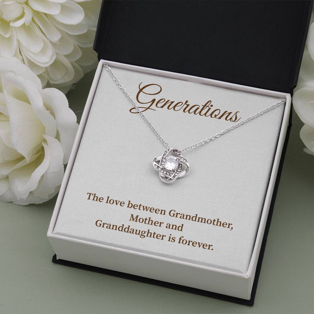 To Our Generations Generations necklace gift Heartfelt gift for family Grandmother mother granddaughter necklace Jewelry gift for mother Generational love jewelry Special gift for family members Sentimental keepsake for family