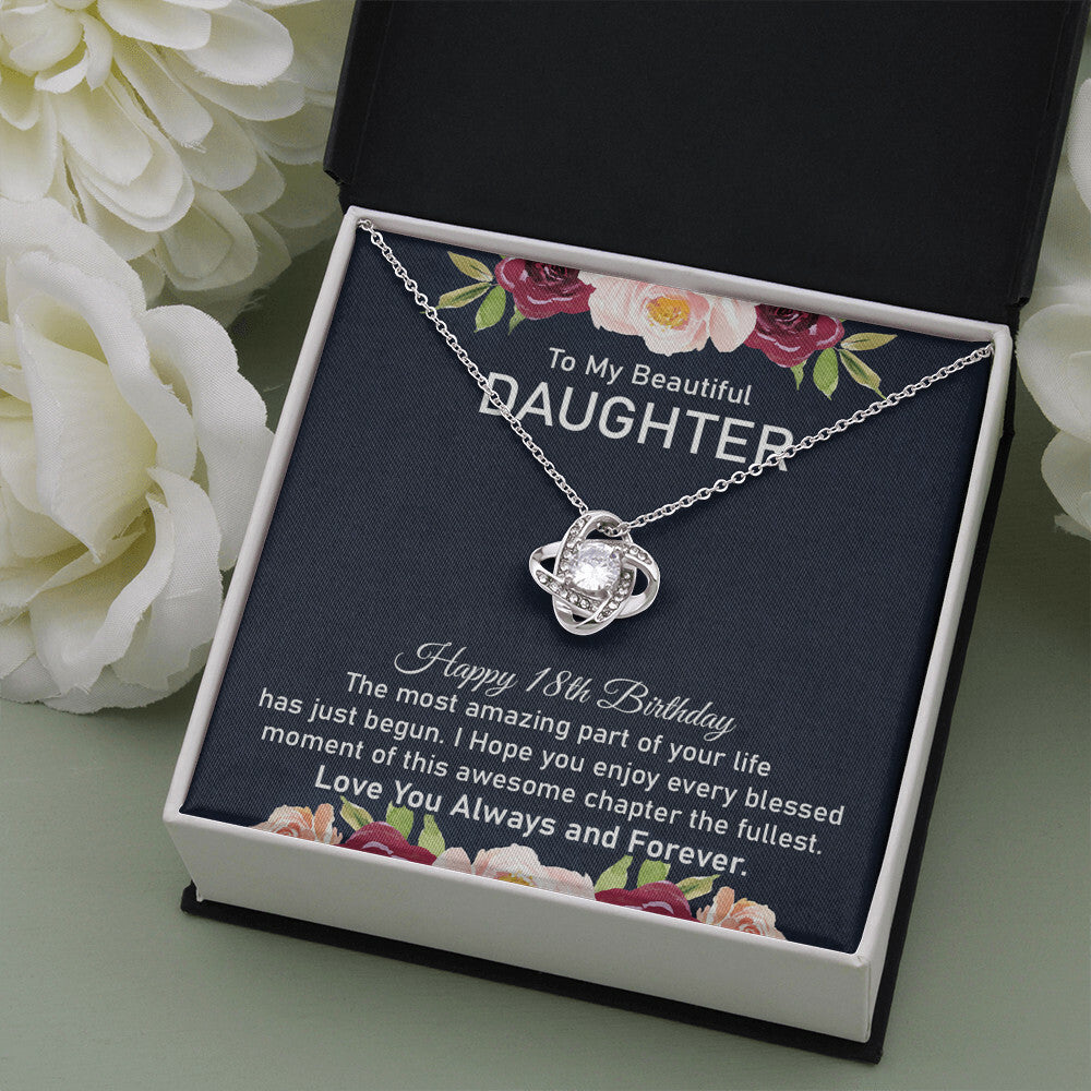 18th Birthday Necklace for Daughter Gift With Message Card