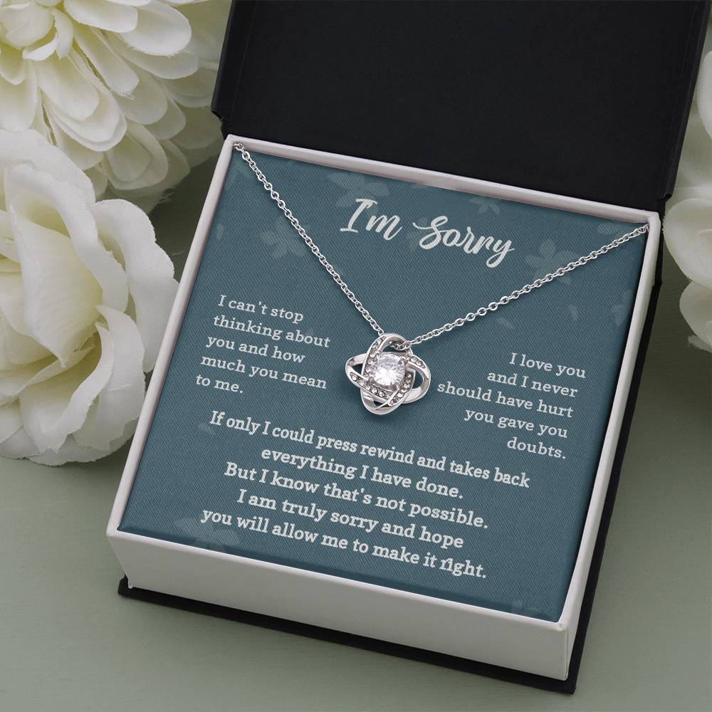 Apology Necklace Gift with I’m Sorry Message Card