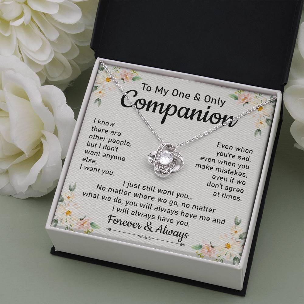 Companion Necklace for One and Only Love With Message Card
