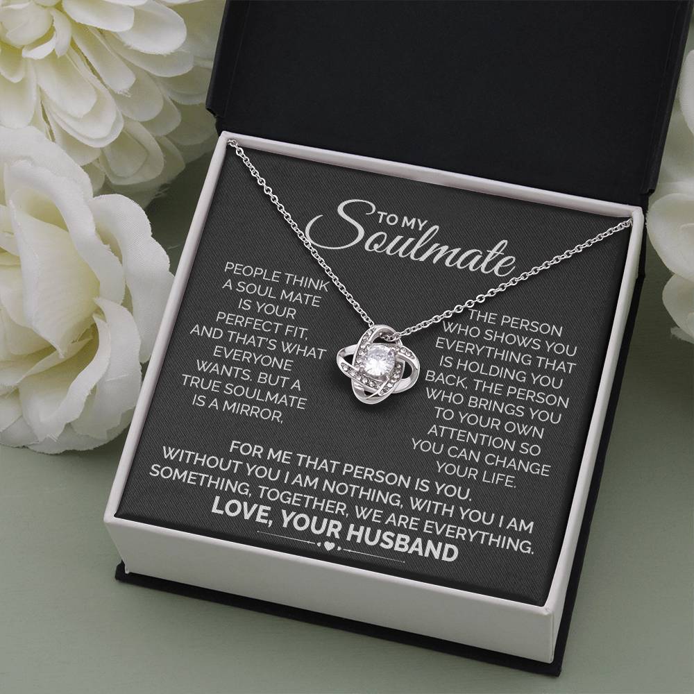 Soulmate Necklace Gift For Wife With Love Message Card