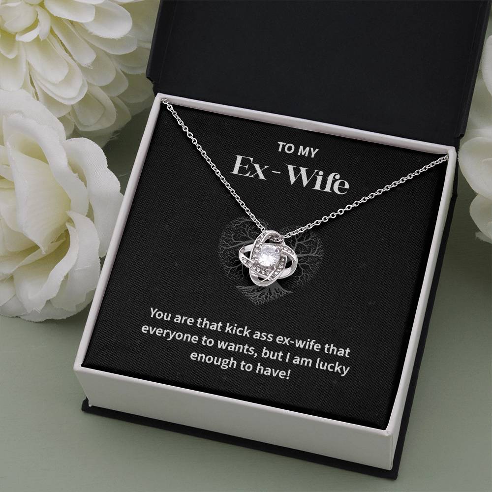 Kickass Ex-Wife Necklace Gift with Message Card