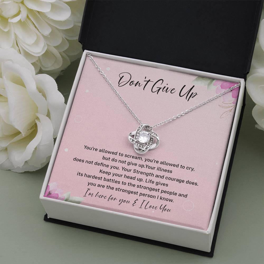 Don't Give Up Strength And Courage Necklace Don't Give Up Necklace Supportive Gift For Fighter You Are Strong Necklace Life's Battles Necklace Emotional Connection Necklace Love And Support Necklace Motivational Jewelry Breast Cancer Necklace For Soulmate