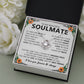 Soulmate Necklace Gift for Women, With Romantic Message Card