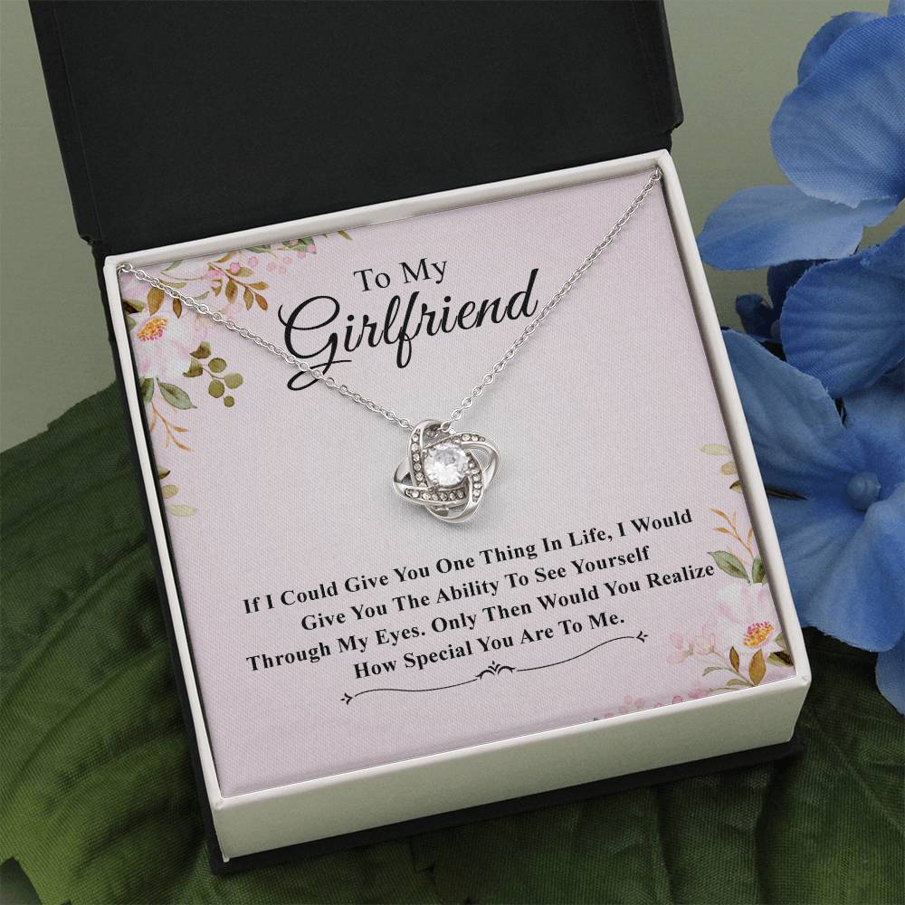 Girlfriend Necklace Gift with Emotional Eyes Message