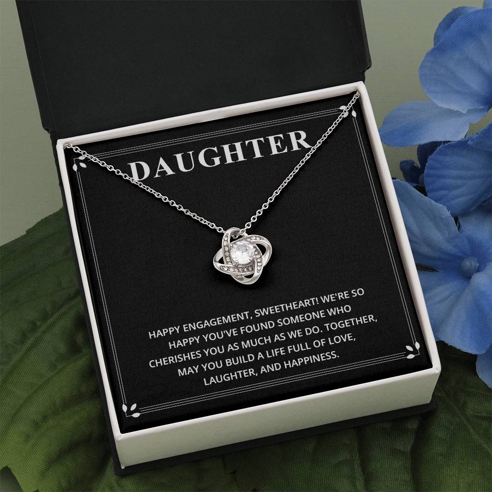 Daughter Happy Engagement Necklace Daughter Engagement Necklace Happy Engagement Gift For Daughter Sentimental Gift For Daughter’s Engagement Jewelry Gift For Daughter’s Engagement Daughter Love And Joy Gift Meaningful Engagement Gift For Daughter