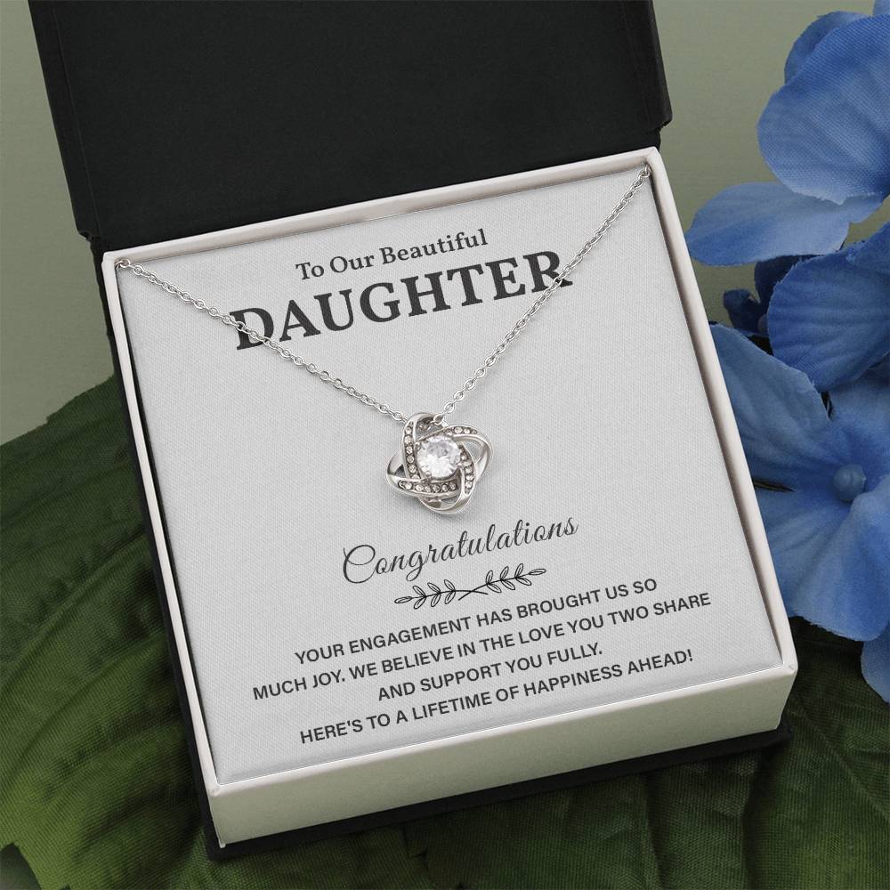 To Our Beautiful Daughter Engagement Necklace Gift Dad Sentimental Gift For Daughter’s Engagement Jewelry Gift For Daughter’s Engagement Daughter’s Special Day Necklace Meaningful Engagement Gift For Daughter Engagement Jewelry For Daughter