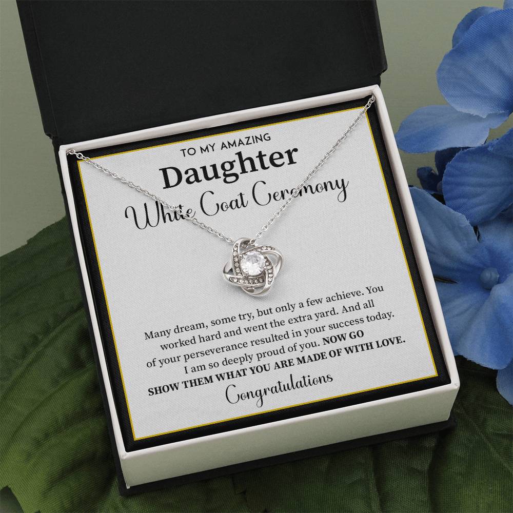 White Coat Ceremony Gift For Daughter Necklace With Gift Box