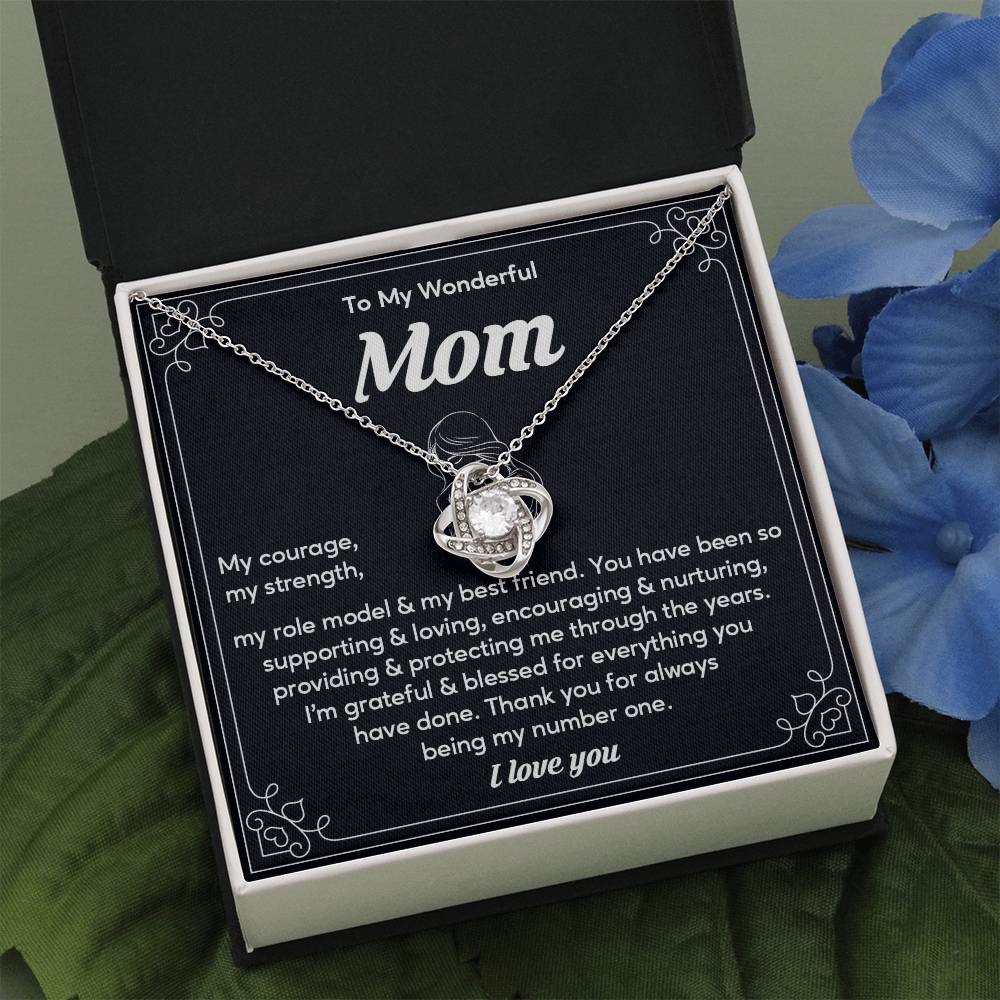 To My Wonderful Mom, Wonderful Mom Pendant Heartfelt Necklace For Her Sweet Pendant Thank You Gift For Support To My Best Friend Mom Jewelry Special Pendant For A Supportive Mom Sentimental Jewelry Thoughtful Necklace