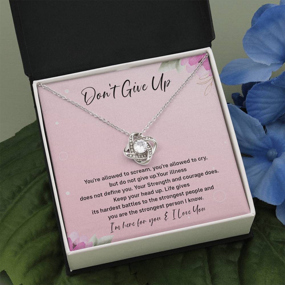 Don't Give Up Strength And Courage Necklace Don't Give Up Necklace Supportive Gift For Fighter You Are Strong Necklace Life's Battles Necklace Emotional Connection Necklace Love And Support Necklace Motivational Jewelry Breast Cancer Necklace For Soulmate