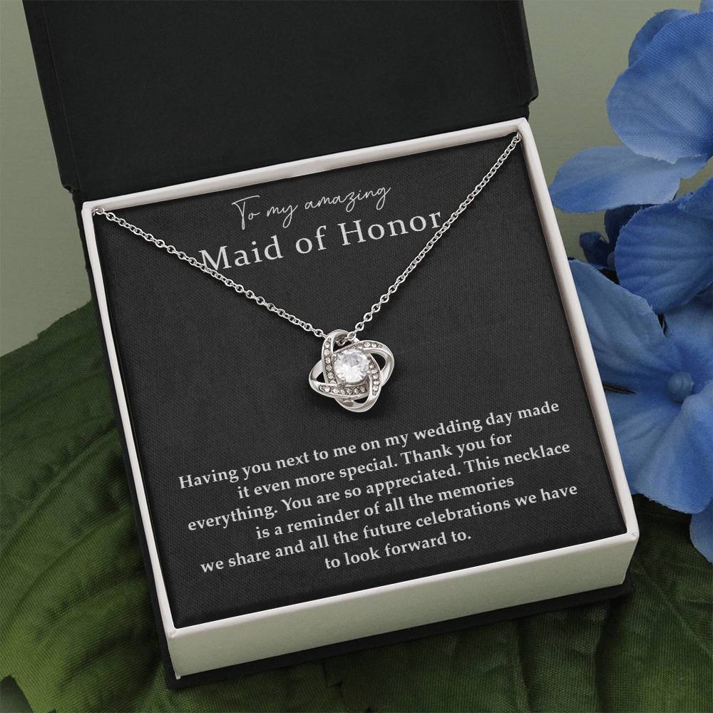 Wedding Day Necklace For Maid Of Honor Friendship Necklace For Maid Of Honor Jewelry Gift For Maid Of Honor Meaningful Gift For Maid Of Honor Emotional Gift For Maid Of Honor Special Gift For Maid Of Honor Necklace For Maid Of Honor Thank You Gift