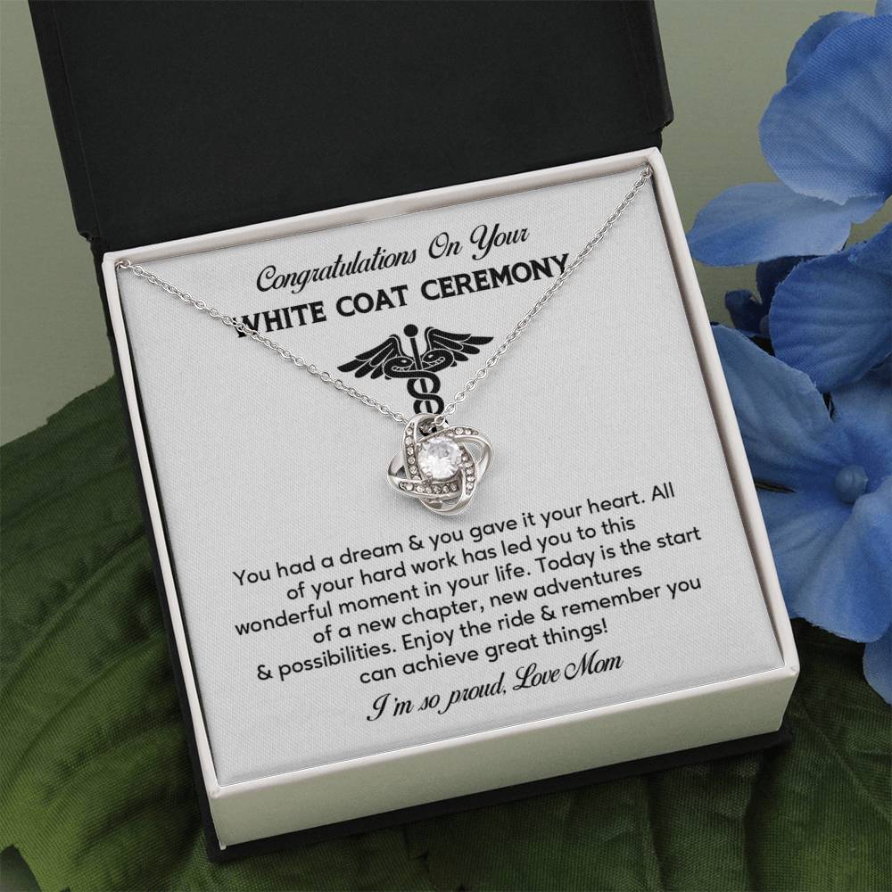 Congratulations On Your White Coat Ceremony Necklace White Coat Ceremony Necklace Gift Congratulations White Coat Ceremony Jewelry White Coat Graduation Necklace Gift New Adventures Necklace Gift  Proud Of You Mom Gift Necklace