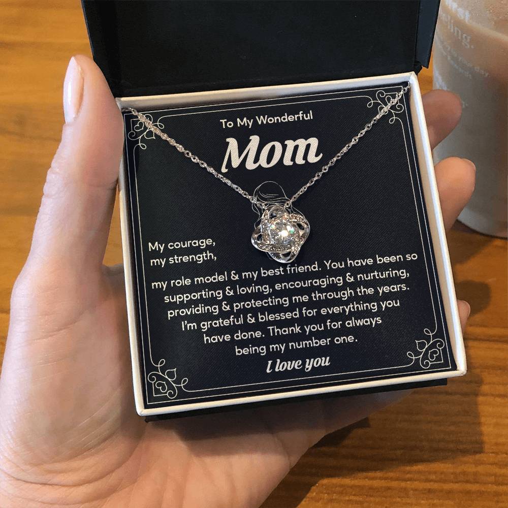 To My Wonderful Mom, Wonderful Mom Pendant Heartfelt Necklace For Her Sweet Pendant Thank You Gift For Support To My Best Friend Mom Jewelry Special Pendant For A Supportive Mom Sentimental Jewelry Thoughtful Necklace