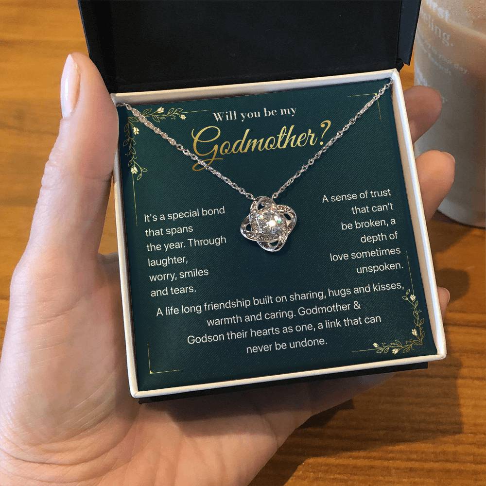 Will you be my Godmother Endless Support Necklace Bright Future Necklace Faithful Godmother Jewelry Strength In Unity Necklace Empowering Presence Jewelry Enduring Bond Necklace Emotional Support Pendant Inspirational Connection Jewelry