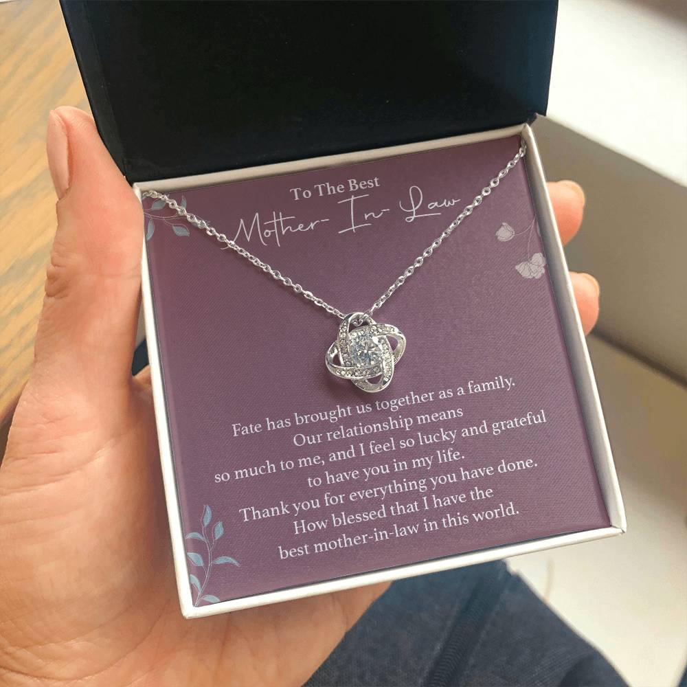 To The Best Mother-in-law Necklace Necklace For Thanking Mother-in-law Necklace For Mother-in-law On Wedding Day Necklace For Groom’s Mother Special Bond With Mother-in-law Necklace Sentimental Keepsake For Mother-in-law Best Mother-in-law Necklace Gift