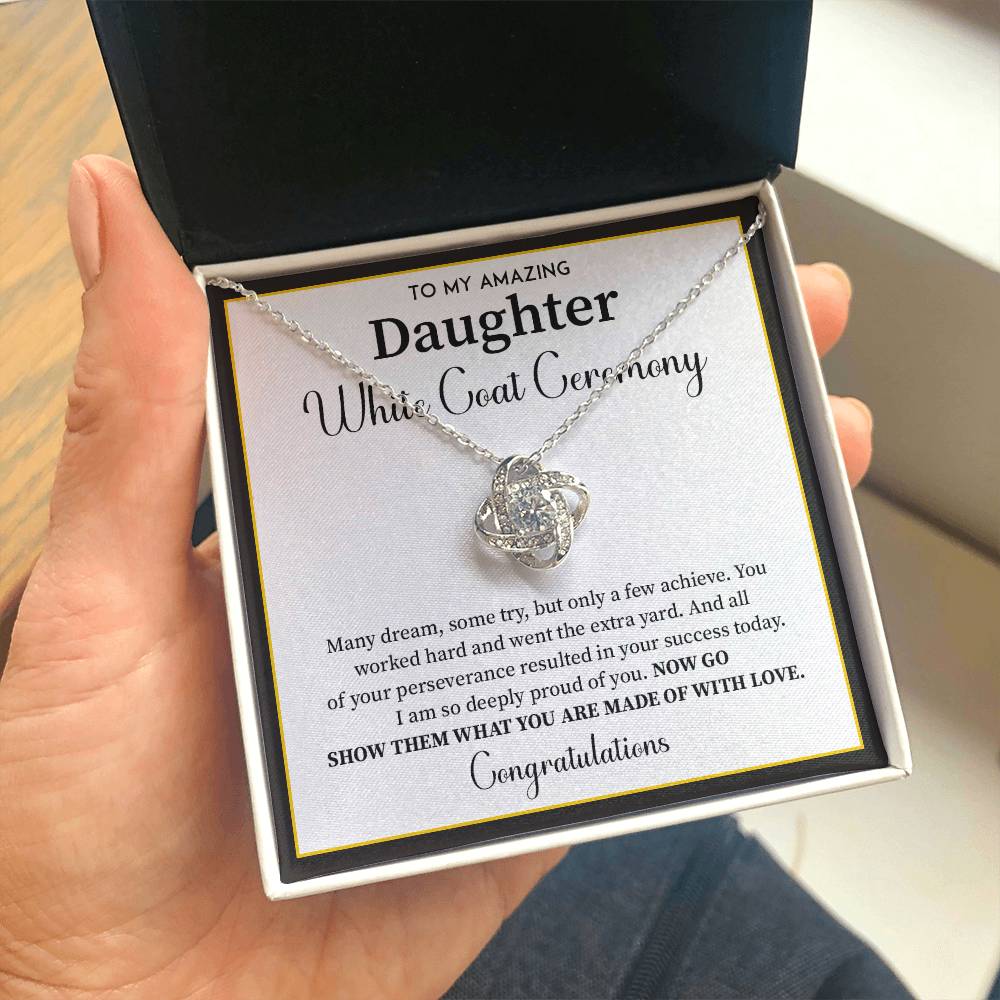 White Coat Ceremony Gift For Daughter Necklace With Gift Box