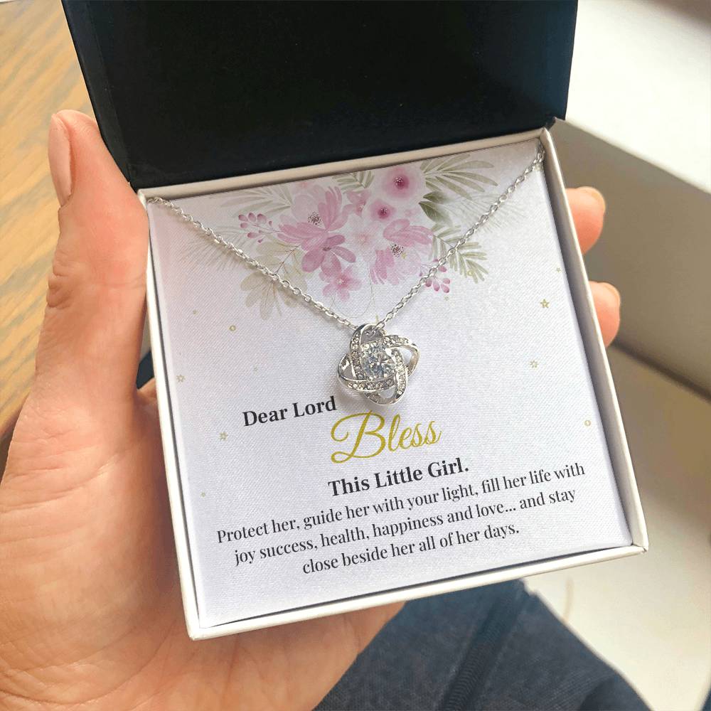 Dear Lord Bless This Little Girl, Blessing Pendant For Little One Heartfelt Necklace For A Young Heart Protective Jewelry For A Child’s Journey Thank You Gift For A Cherished Child To Bless And Protect Jewelry Sentimental Pendant With Blessings