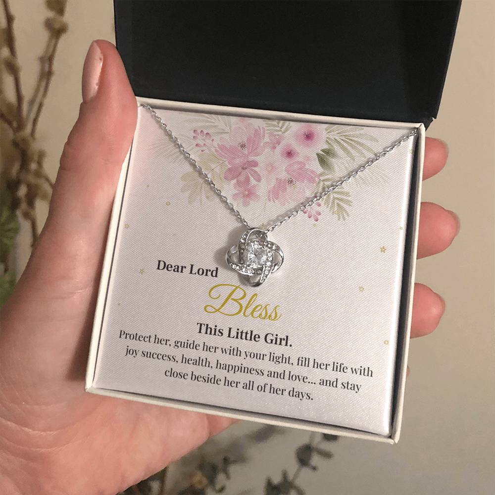 Dear Lord Bless This Little Girl, Blessing Pendant For Little One Heartfelt Necklace For A Young Heart Protective Jewelry For A Child’s Journey Thank You Gift For A Cherished Child To Bless And Protect Jewelry Sentimental Pendant With Blessings