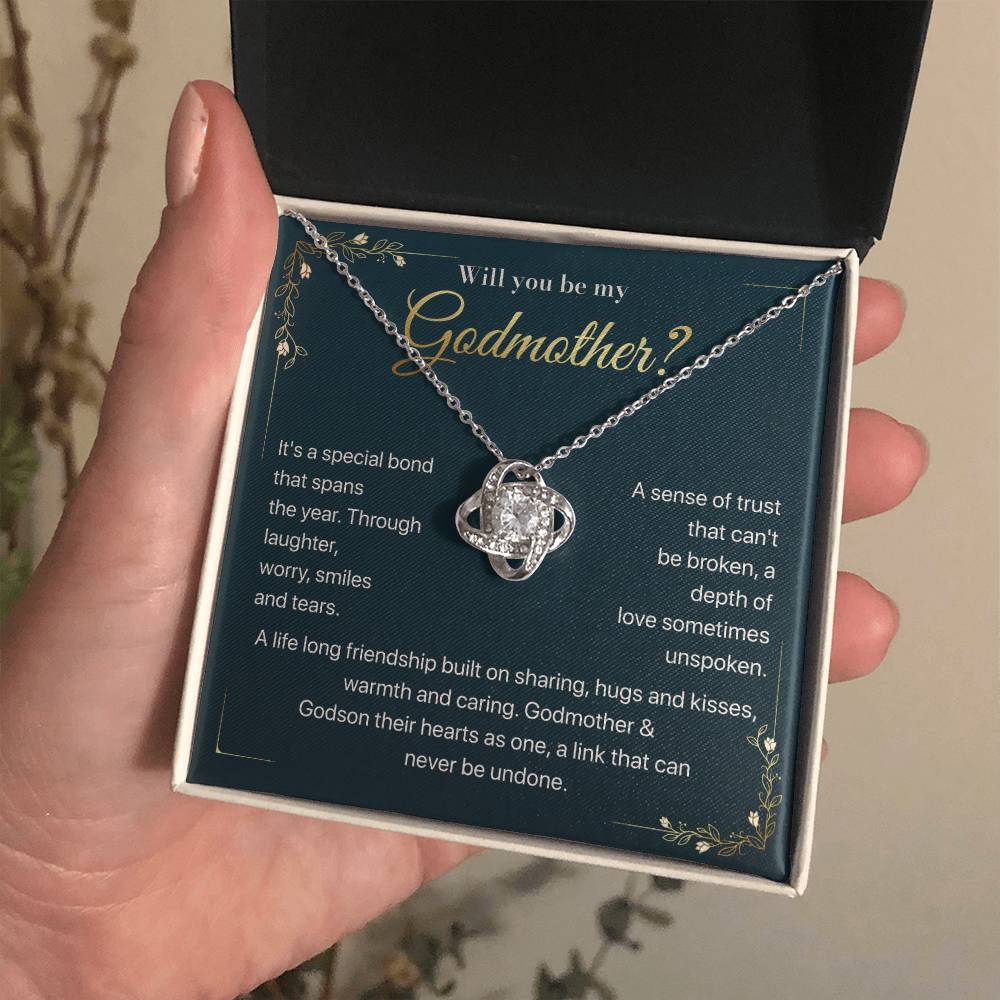 Will you be my Godmother Endless Support Necklace Bright Future Necklace Faithful Godmother Jewelry Strength In Unity Necklace Empowering Presence Jewelry Enduring Bond Necklace Emotional Support Pendant Inspirational Connection Jewelry