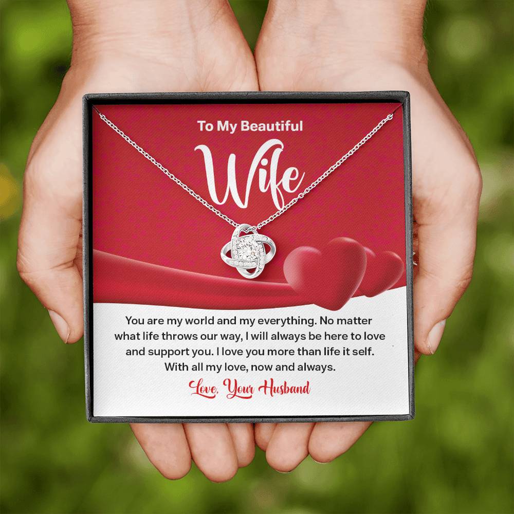 Wife Necklace Gift from Husband – Message Card Box