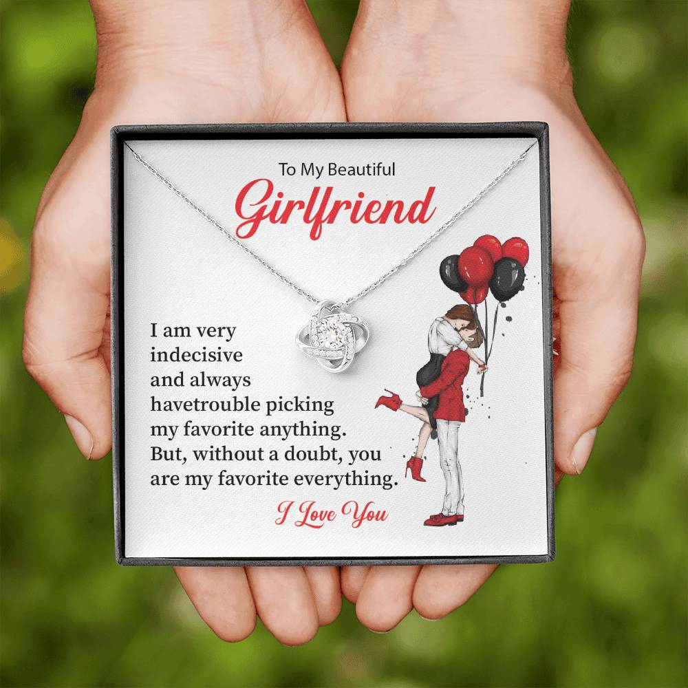 Romantic Necklace for Girlfriend with Gift Card Box