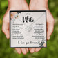 Wife Necklace Gift with Love You Forever Message