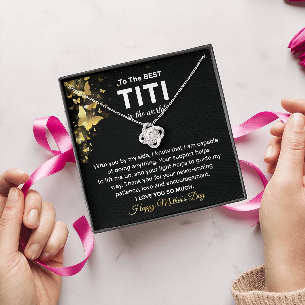 To The Best Titi Necklace Of Endless Love For Her Thank You For Everything Gift Celebrating An Amazing Day Forever My Titi Necklace Inspiration Necklace Loving Titi Mother’s Day Gift Heartfelt Message With Necklace Gift