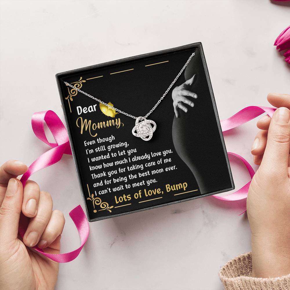 Dear Mommy Necklace Gift, Special Mother's Day Gifts, Birthday Gift, Jewelry Necklace For Mom, New Mommy Gift For First Mother's Day, Pregnancy Jewelry Necklace With A Meaningful Message Card And Box.