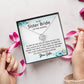 To My Sister Bride Necklace – Wedding Gift With Message Card