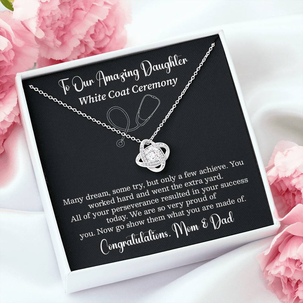 To Our Amazing Daughter On Your White Coat Ceremony Best Wishes Necklace You Are Amazing Necklace Personal Growth Jewelry Motivational Jewelry For New Beginnings Emotional Connection Necklace Meaningful Gift From Parents Congratulations Necklace