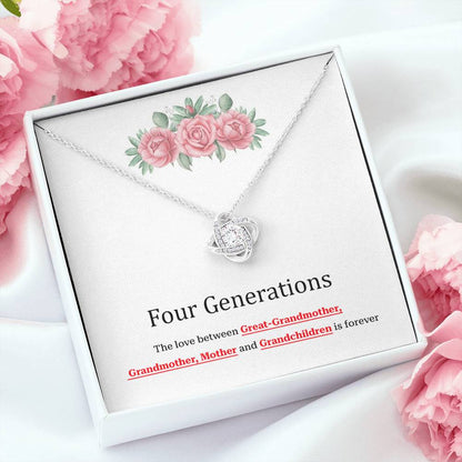 To Our Four Generations Four Generations Necklace Gift Great-grandmother Necklace Grandmother Necklace Mother Necklace Heartfelt Gift For Family Sentimental Jewelry For Generations Jewelry Gift For Great-grandmother Jewelry Gift For Mother