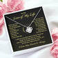 Love of My Life Necklace Gift with Message Card
