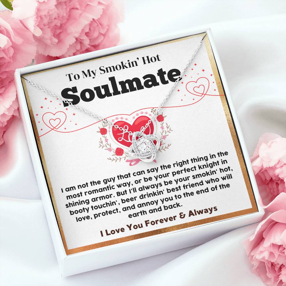 Soulmate Necklace Gift with Love Message Card