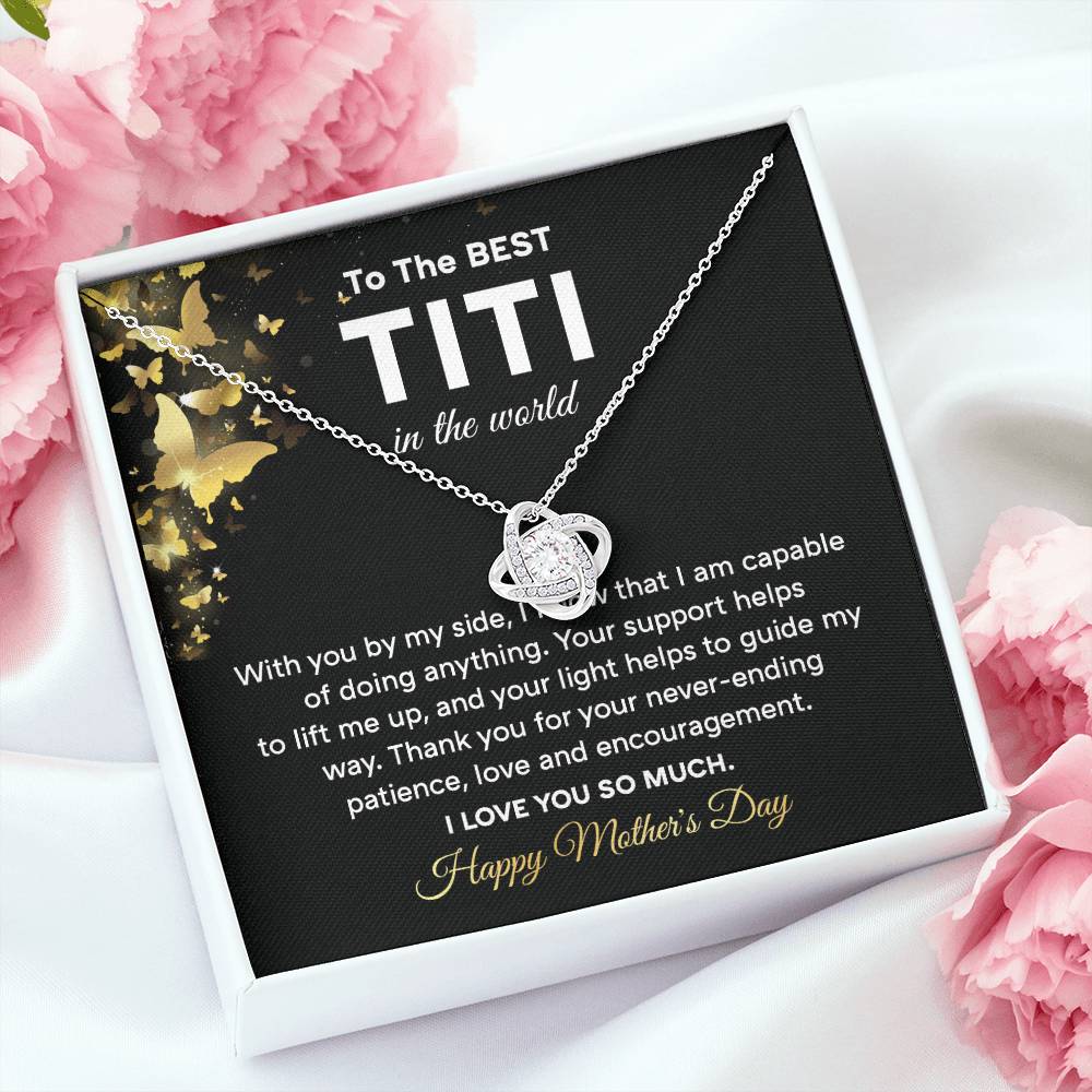 To The Best Titi Necklace Of Endless Love For Her Thank You For Everything Gift Celebrating An Amazing Day Forever My Titi Necklace Inspiration Necklace Loving Titi Mother’s Day Gift Heartfelt Message With Necklace Gift