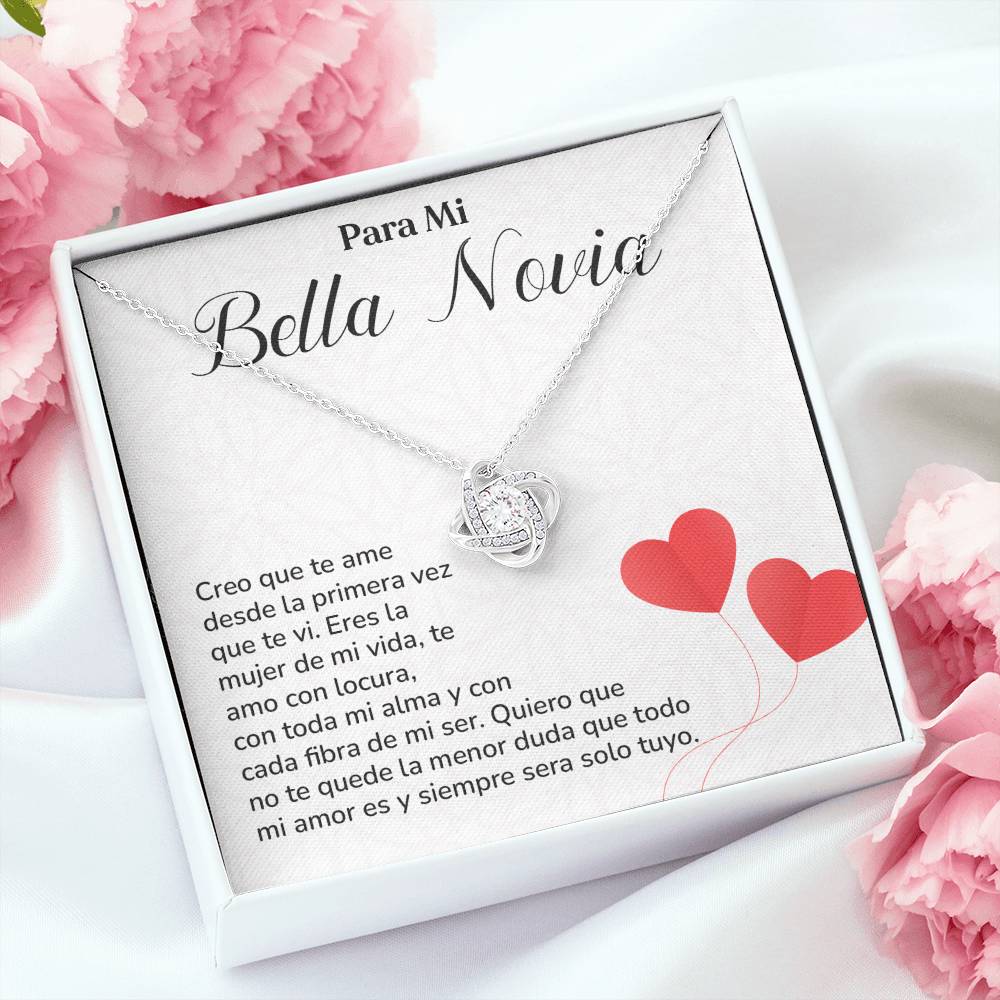 Collar Para Mi Bella Novia Amor Eterno Para Novia Mensaje Personalizado Para Ella Regalo Pasional Para Mi Novia Collar De Amor Para Ella Regalo De Aniversario Para Mi Novia Regalo De San Valentín Para Novia Regalo Para Mujer Especial Joyería Romántica