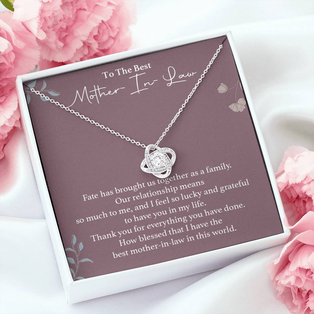 To The Best Mother-in-law Necklace Necklace For Thanking Mother-in-law Necklace For Mother-in-law On Wedding Day Necklace For Groom’s Mother Special Bond With Mother-in-law Necklace Sentimental Keepsake For Mother-in-law Best Mother-in-law Necklace Gift