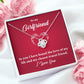 Girlfriend Necklace Gift with Romantic Message Card
