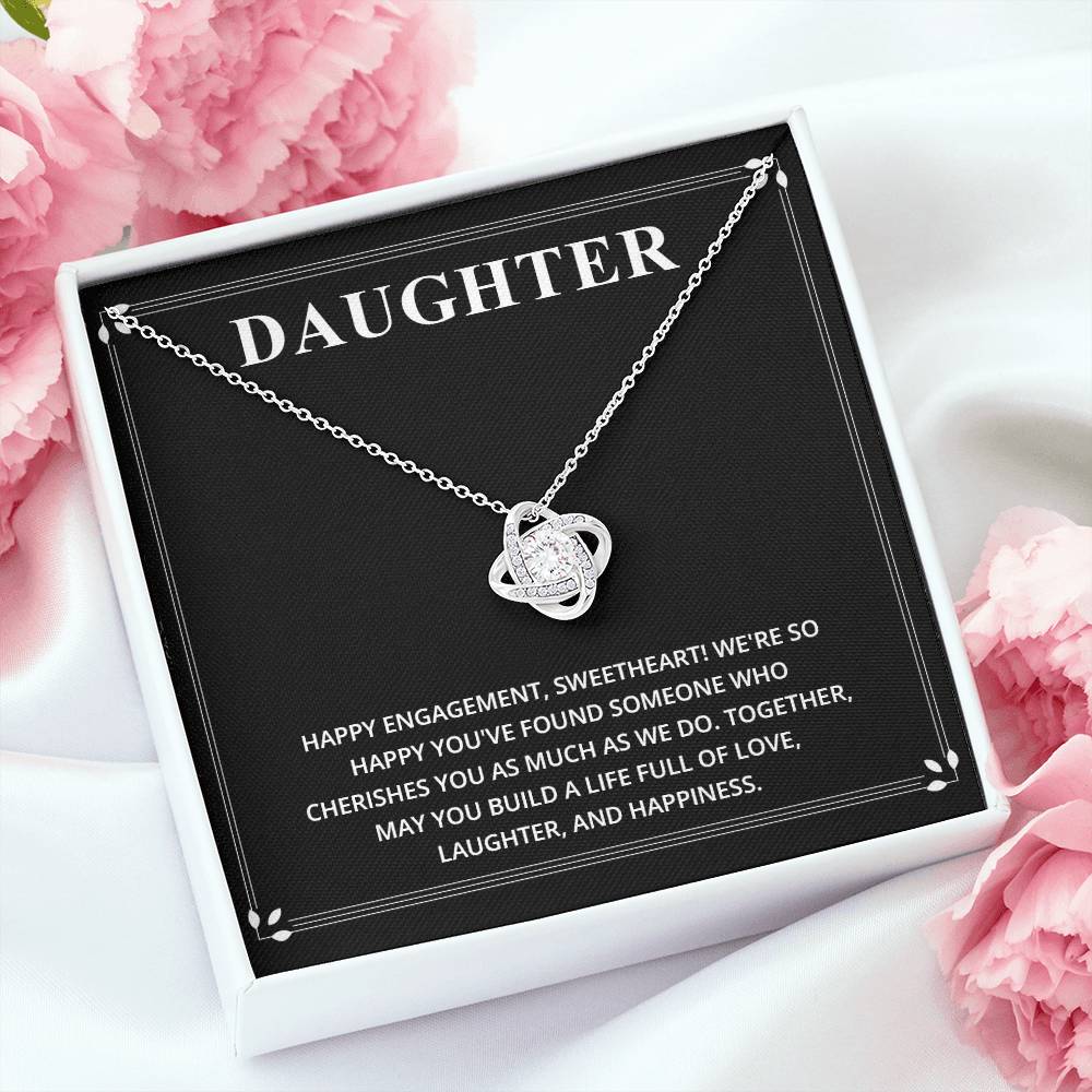 Daughter Happy Engagement Necklace Daughter Engagement Necklace Happy Engagement Gift For Daughter Sentimental Gift For Daughter’s Engagement Jewelry Gift For Daughter’s Engagement Daughter Love And Joy Gift Meaningful Engagement Gift For Daughter