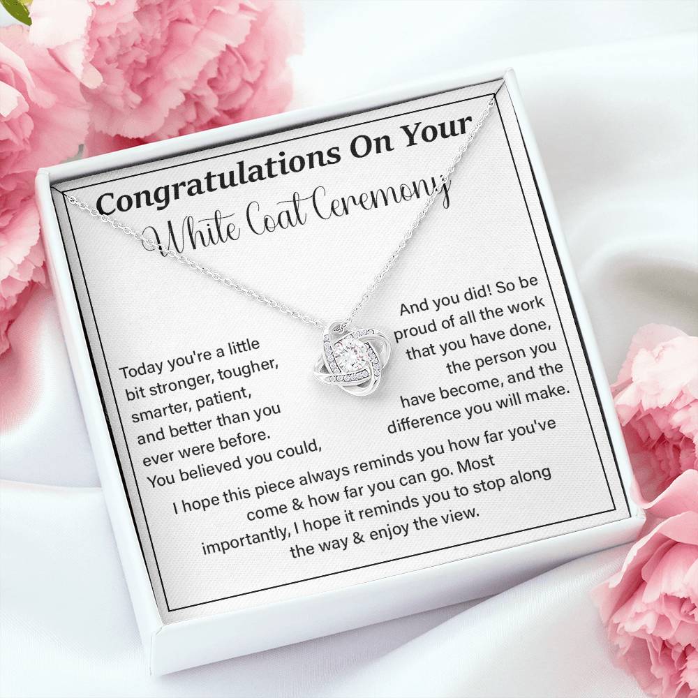 Congratulations On Your White Coat Ceremony Enjoy The View Necklace Best Wishes Necklace Personal Growth Jewelry  Motivational Jewelry Daily Inspiration Necklace Meaningful Gift For Graduates Congratulations Necklace