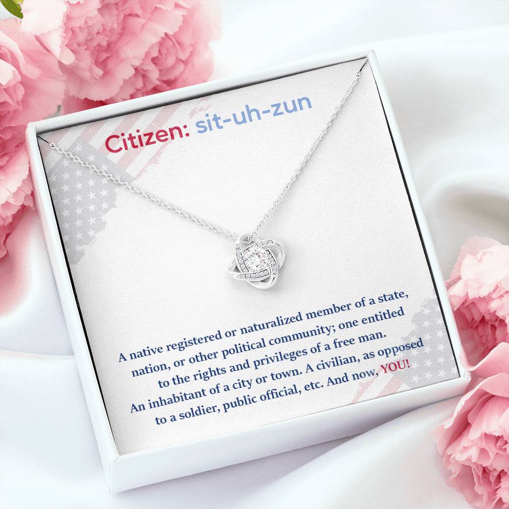 Citizen Necklace Citizen Necklace For New U.s. Citizen Gift For New American Citizen Necklace For Official U.s. Citizen Celebrate Your Freedom Necklace Necklace For U.s. Citizenship Journey Necklace With U.s. Citizen Message Gift For U.s. Citizenship