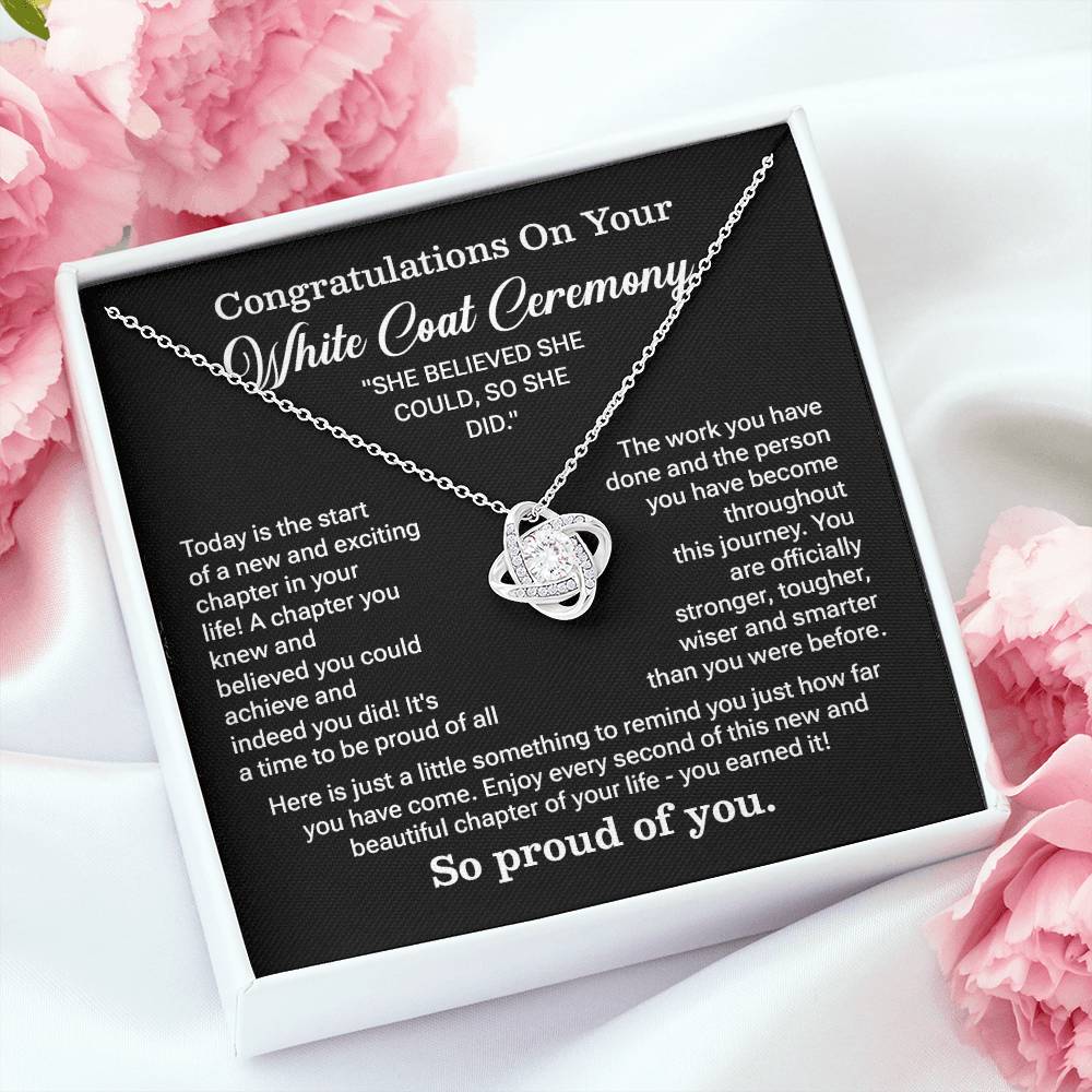 Congratulations On Your New White Coat Ceremony Congratulations Necklace White Coat Ceremony Inspirational Jewelry Gift New Chapter Necklace Meaningful Gift For Graduates Emotional Connection Necklace Motivational Jewelry