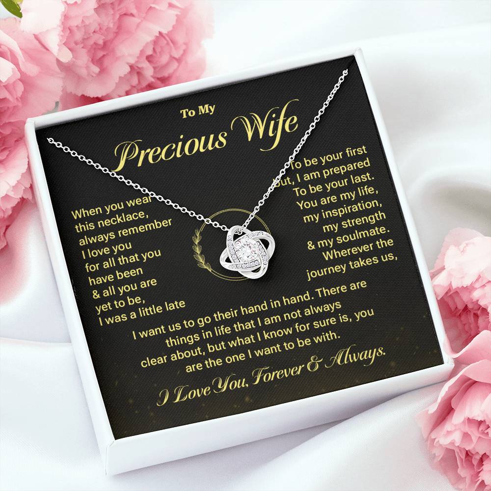 Precious Wife Necklace Gift with Message Card