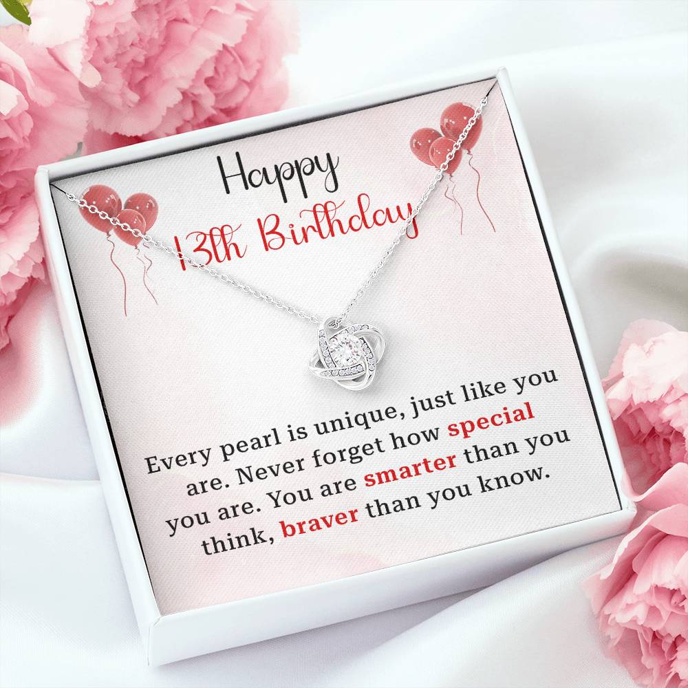 13th Birthday Gift for Girl – Elegant Necklace & Unique Message Card