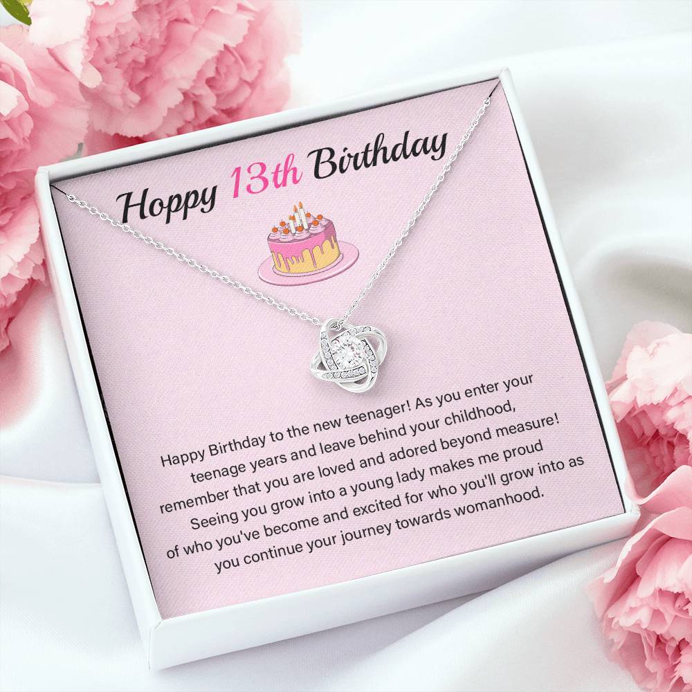 13th Birthday Necklace for Girl – Sentimental Gift with Message Card