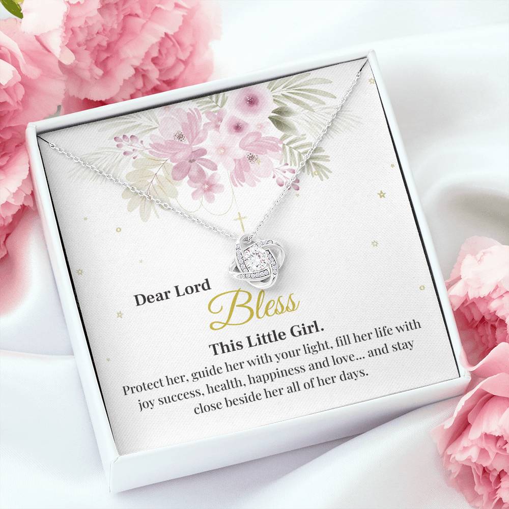 Dear Lord Bless This Little Girl, Blessing Pendant For Little One Heartfelt Necklace For A Young Heart Protective Jewelry For A Child’s Journey Thank You Gift For A Cherished Child To Bless And Protect Jewelry Sentimental Pendant With Blessings