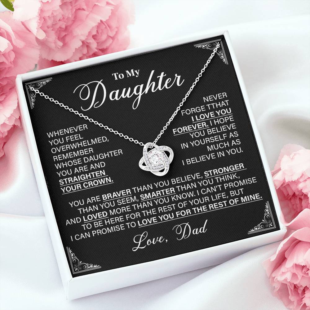 To My Daughter from Dad – Heartfelt Necklace with Message Card
